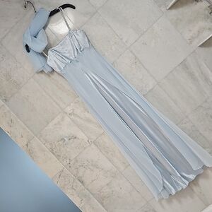 Fiesta Sky Blue Maxi Dress